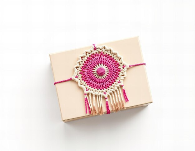haftowany prezent w ładnym opakowaniu
